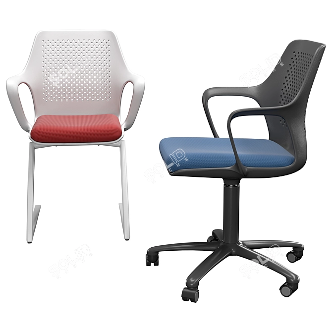 Elegant Joy Armchair: Ideal Seating 3D model image 2