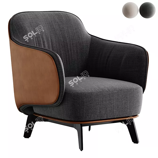 Modern Kaori Armchair Set Design 3D model image 2