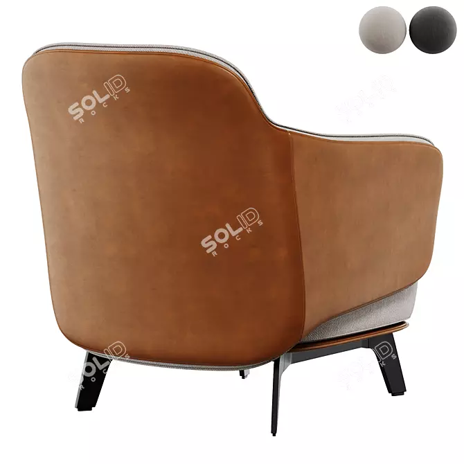 Modern Kaori Armchair Set Design 3D model image 5