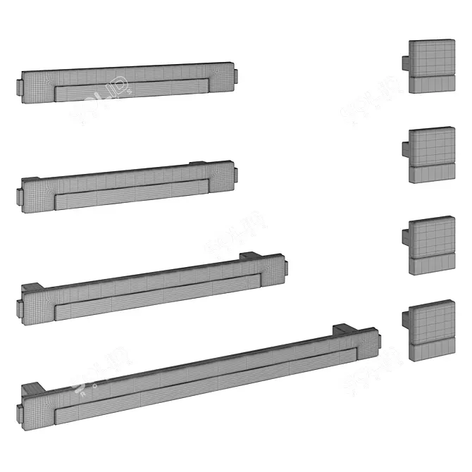 Designer Handle Set Bundle 3D model image 6