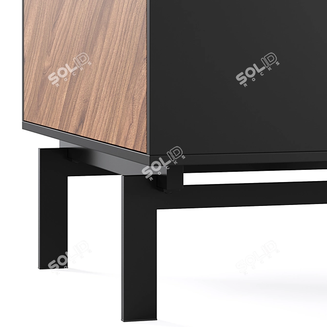 Sleek Bedside Table Duo 3D model image 4