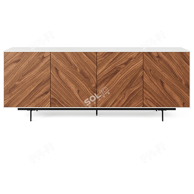 Sleek TV Stand by Mr.Hide 3D model image 3