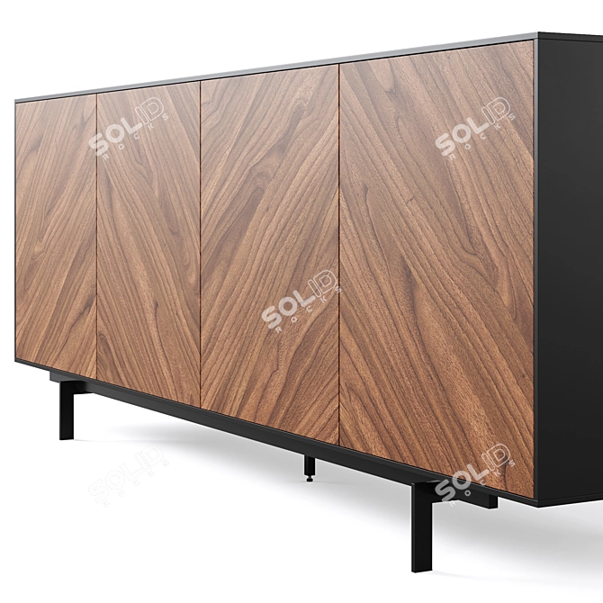 Sleek TV Stand by Mr.Hide 3D model image 4