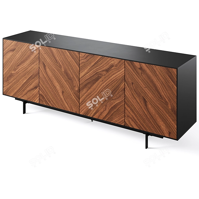 Sleek TV Stand by Mr.Hide 3D model image 5