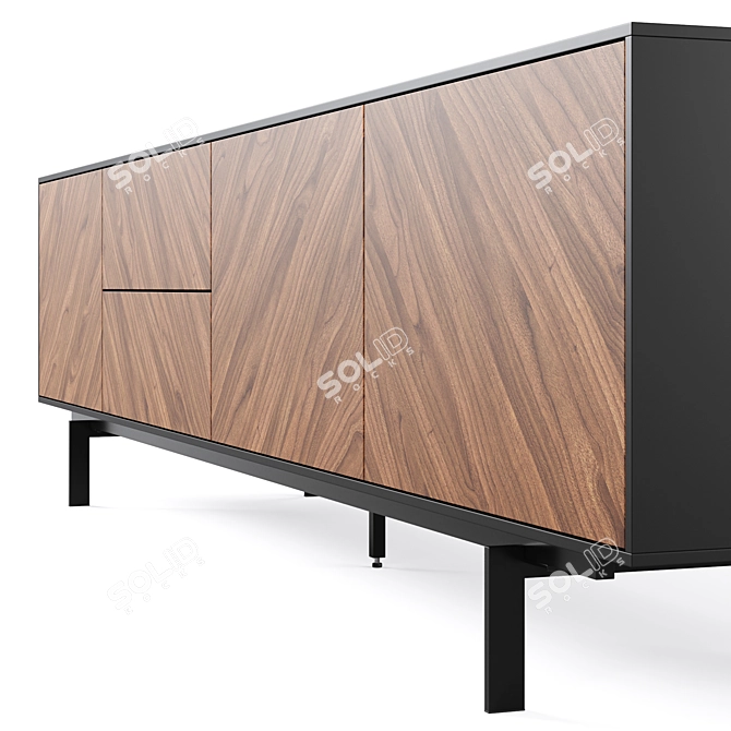 Sleek TV Stand by Mr.Hide 3D model image 7