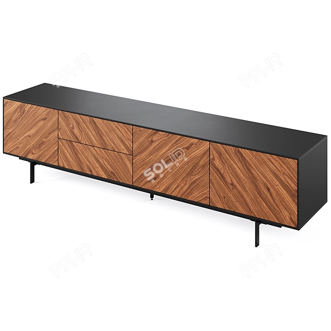 Sleek TV Stand by Mr.Hide 3D model image 8