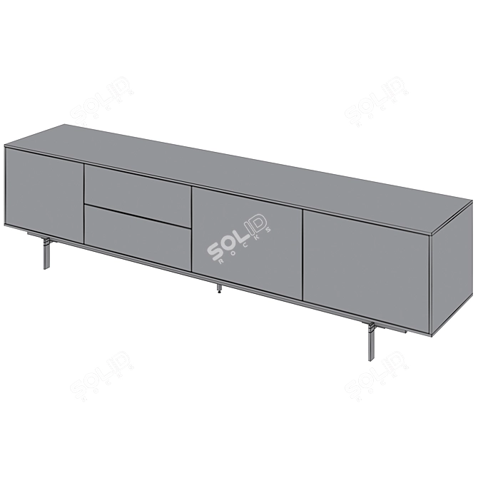 Sleek TV Stand by Mr.Hide 3D model image 9