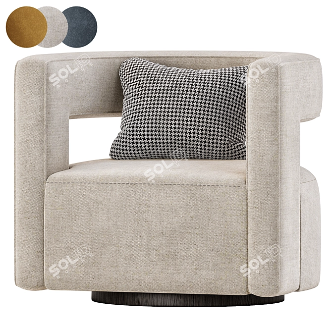 Restoration Hardware Drew Armchair Collection 3D model image 1