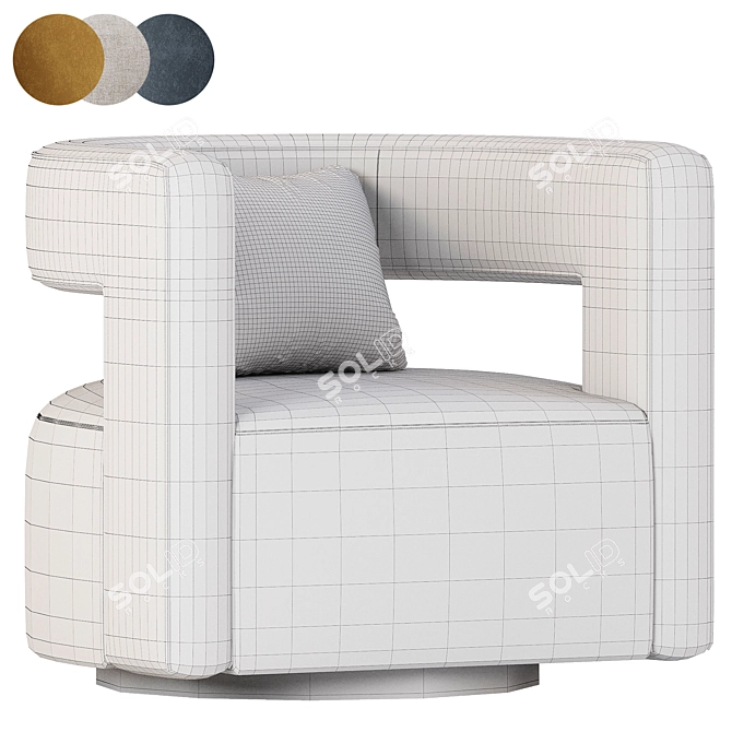 Restoration Hardware Drew Armchair Collection 3D model image 5