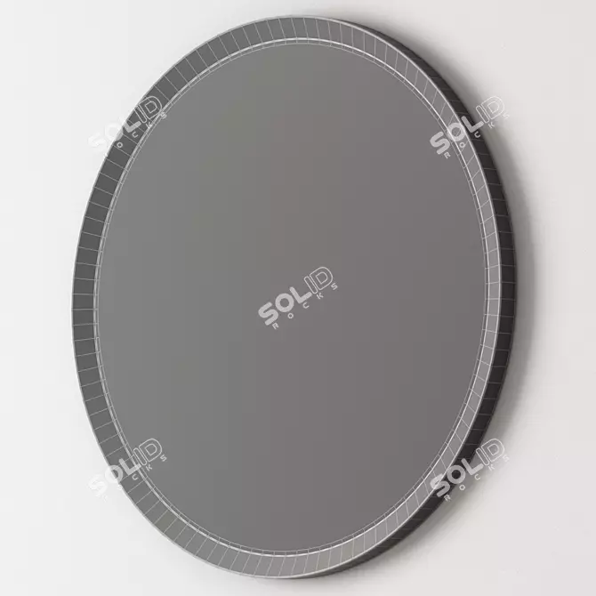 West Elm Metal Round Mirror 3D model image 7