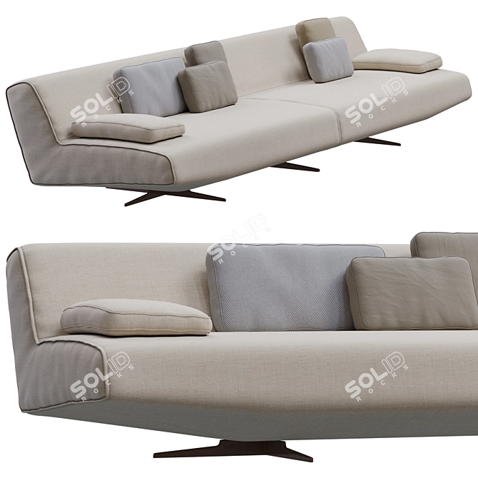 Modern Poliform Sydney Option Furniture 3D model image 5