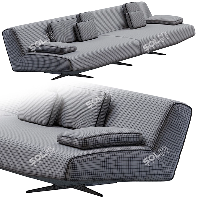 Modern Poliform Sydney Option Furniture 3D model image 6