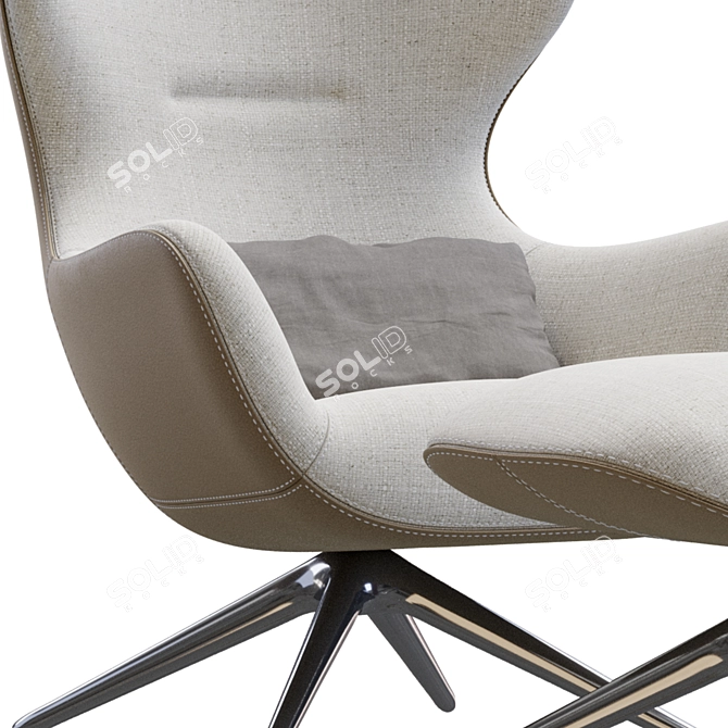 Modern Joker Lounge Chair Design 3D model image 3