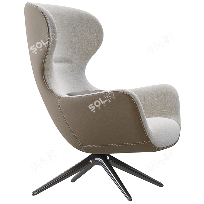 Modern Joker Lounge Chair Design 3D model image 5