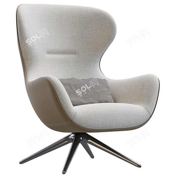 Modern Joker Lounge Chair Design 3D model image 6