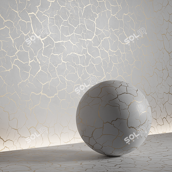  Seamless Decorative Plaster Material 3D model image 1