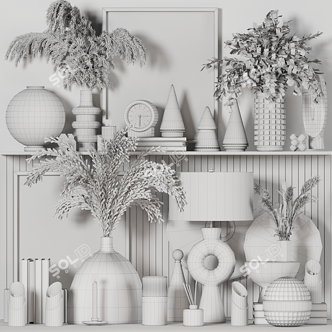 Elegant Decor Set with Turbosmooth 3D model image 4