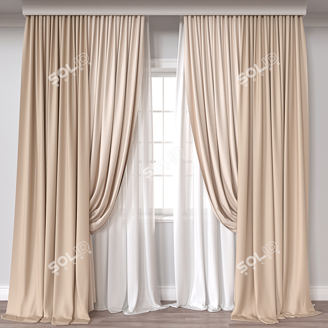 Multi-Format Curtain Model 3D model image 1