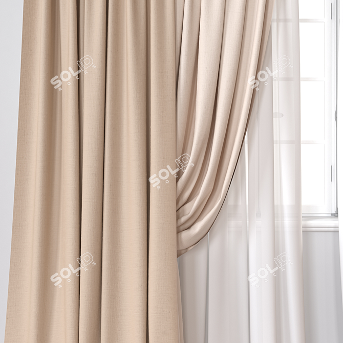 Multi-Format Curtain Model 3D model image 2