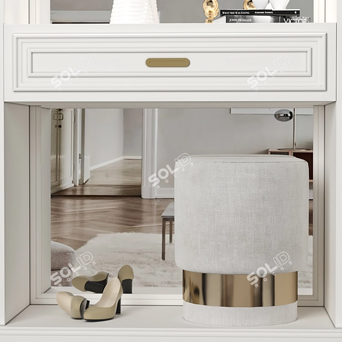 Contemporary Hallway Furniture Set 3D model image 4