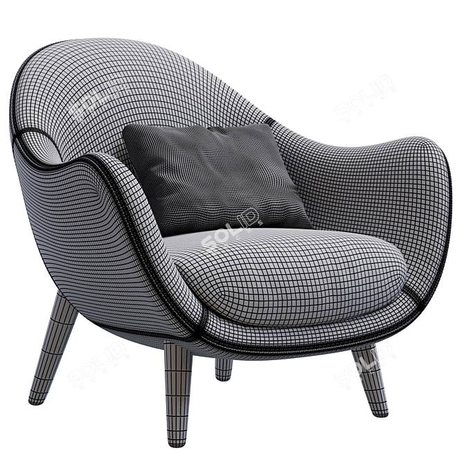 Modern Chic MAD QUEEN Chair 3D model image 6