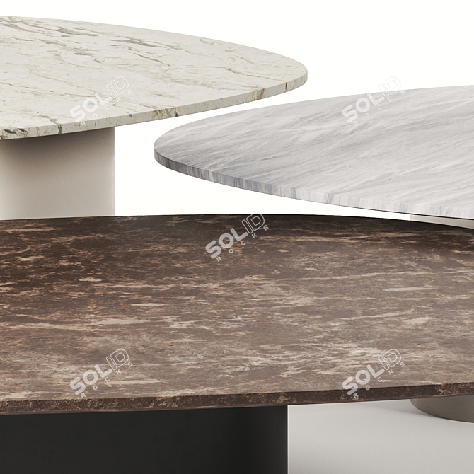 Giorgetti Stone Galet Furniture Collection 3D model image 2