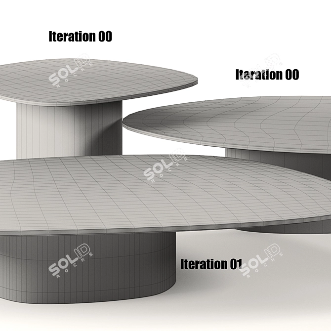 Giorgetti Stone Galet Furniture Collection 3D model image 3