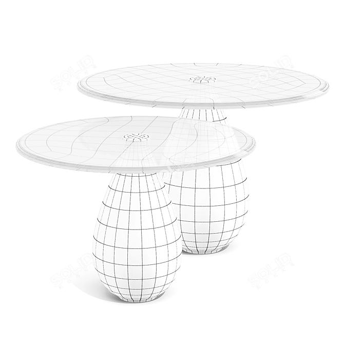 Mura Black Marble Coffee Table 3D model image 6