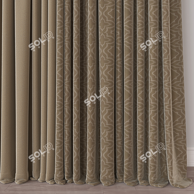 Russian Curtain 3D Model FBX 3D model image 3