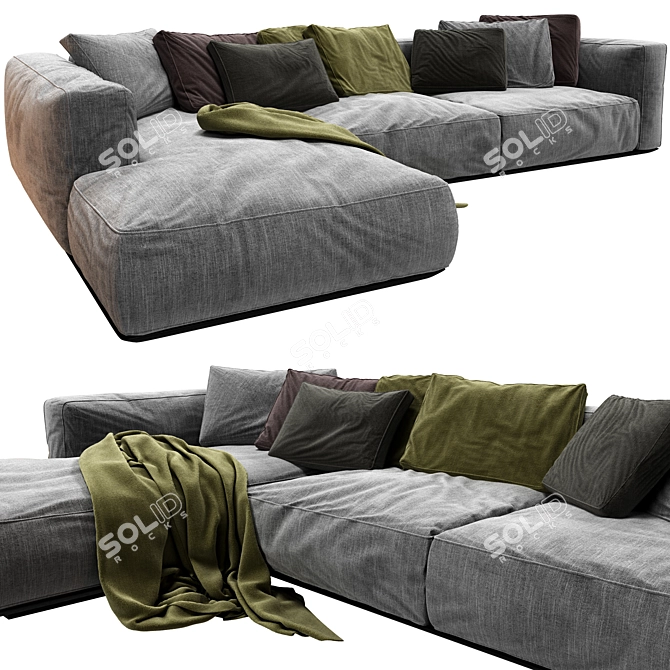 Modern Chaise Longue Sofa 3D 3D model image 1