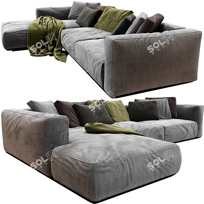 Modern Chaise Longue Sofa 3D 3D model image 3