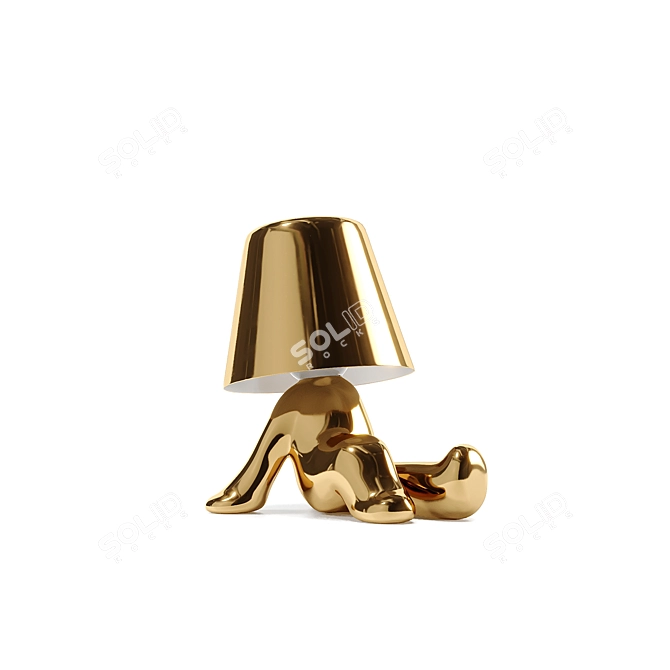 Qeeboo GOLDEN BROTHERS Character Table Lamps 3D model image 4