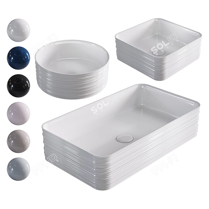 Valdama TRACE Sink Collection 3D model image 1