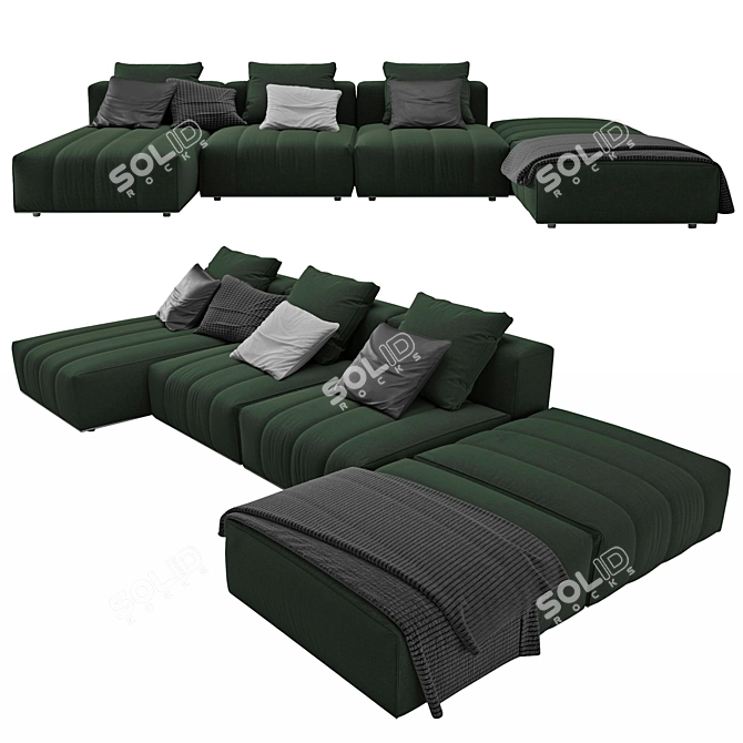 Luxury Goodman Minotti Sofa 3D model image 1