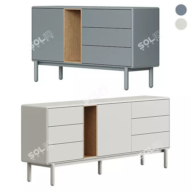  Teulat Corvo Sideboard in 2 Colors 3D model image 1
