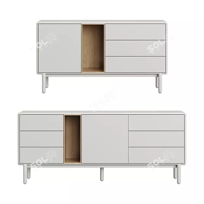  Teulat Corvo Sideboard in 2 Colors 3D model image 4