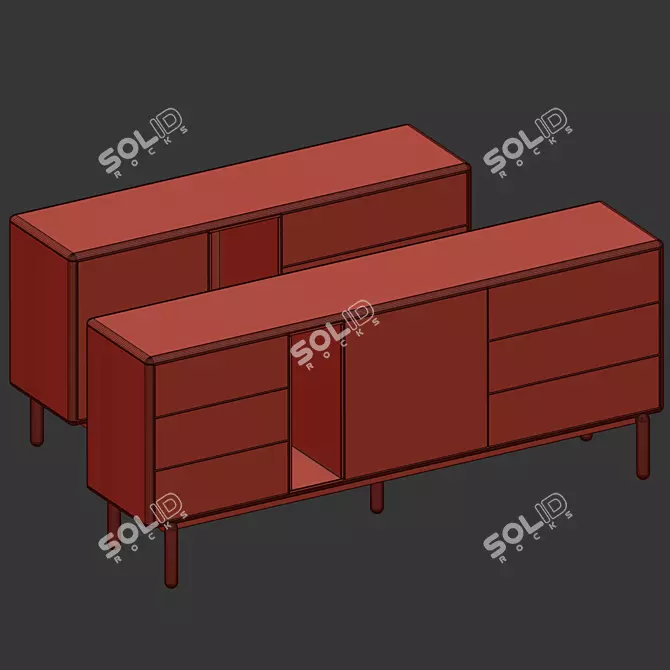  Teulat Corvo Sideboard in 2 Colors 3D model image 7