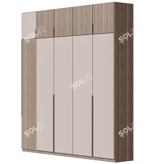 Versatile Modern Wardrobe Design 3D model image 2