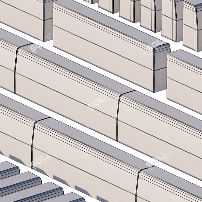 CoronaMultiMap Road Curb 3D model image 3