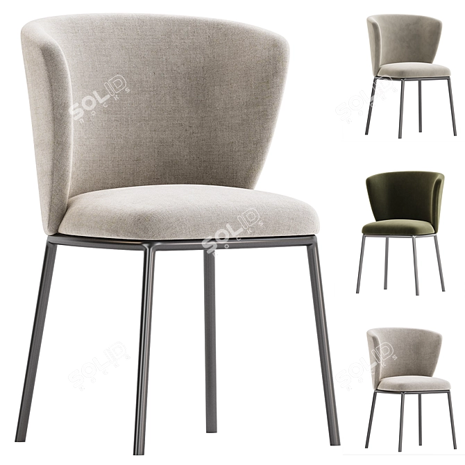 Modern Ciselia Dining Chair Design 3D model image 1