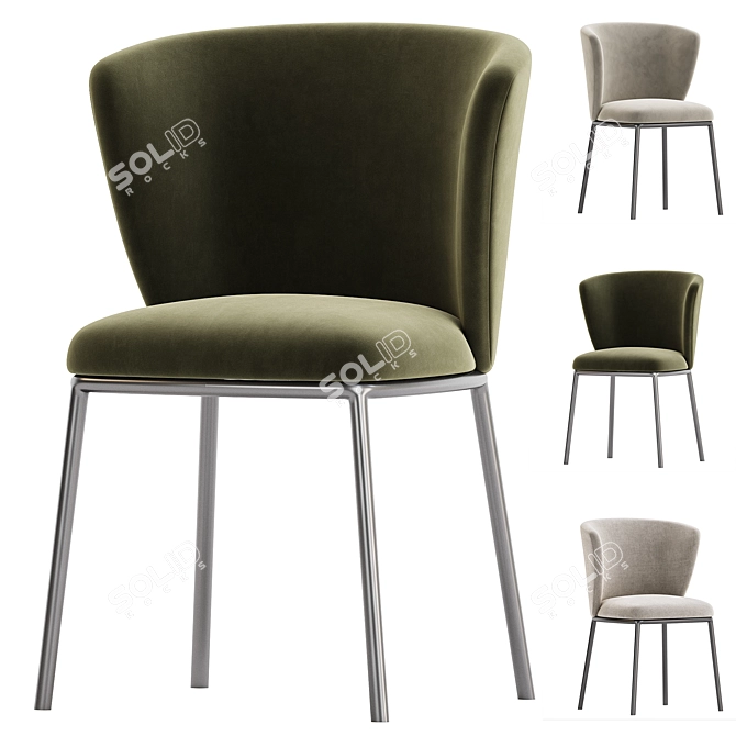 Modern Ciselia Dining Chair Design 3D model image 2