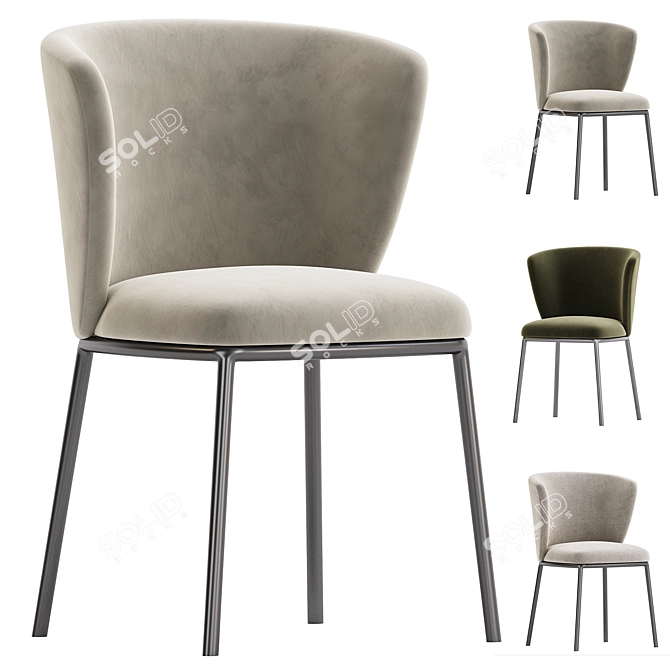 Modern Ciselia Dining Chair Design 3D model image 3