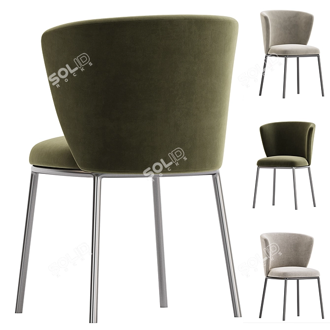 Modern Ciselia Dining Chair Design 3D model image 4