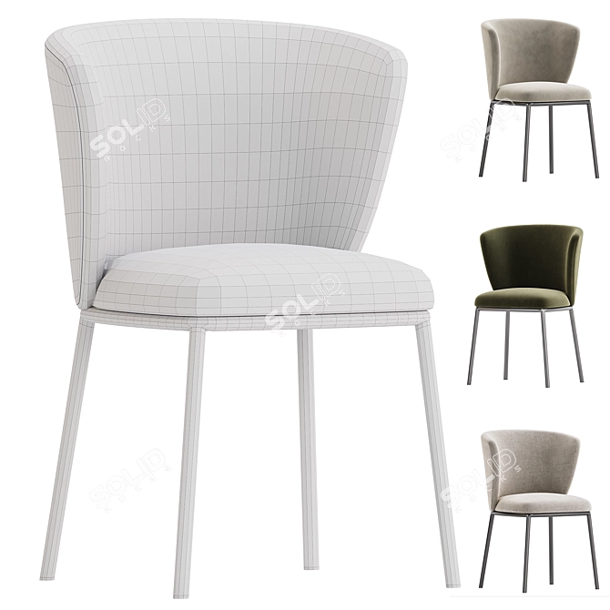 Modern Ciselia Dining Chair Design 3D model image 5