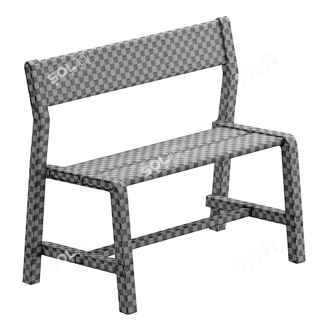 Modern Scandinavian Style Ypperling Bench 3D model image 3