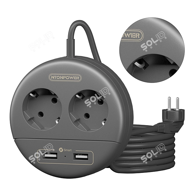 Compact Power Plug Set 04 3D model image 2