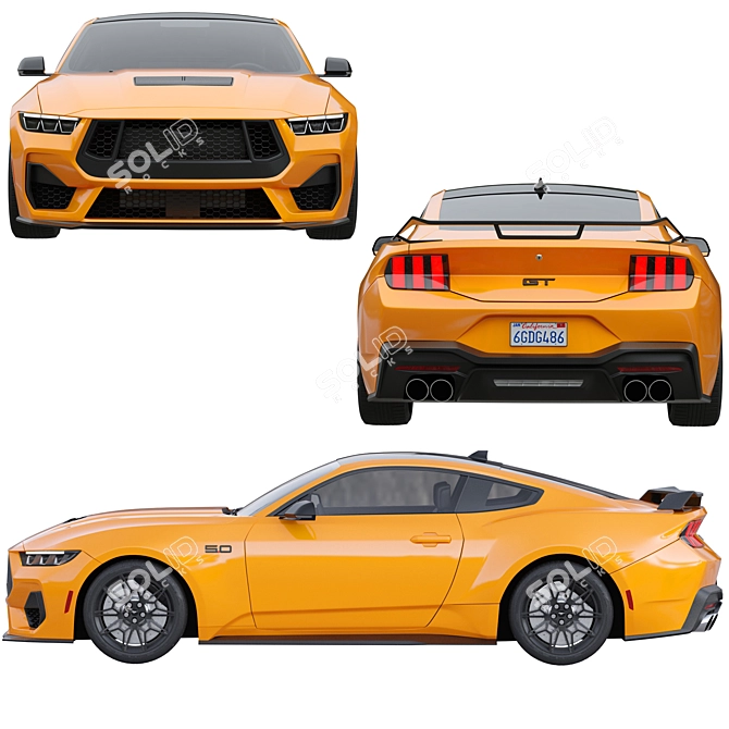 Ford Mustang GT 2023 - Seventh Generation 3D model image 8