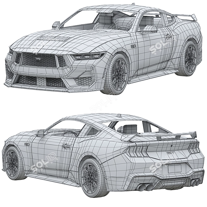 Ford Mustang GT 2023 - Seventh Generation 3D model image 9