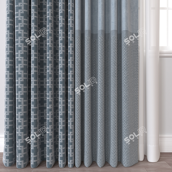 Dual-Render Curtain in FBX 3D model image 2