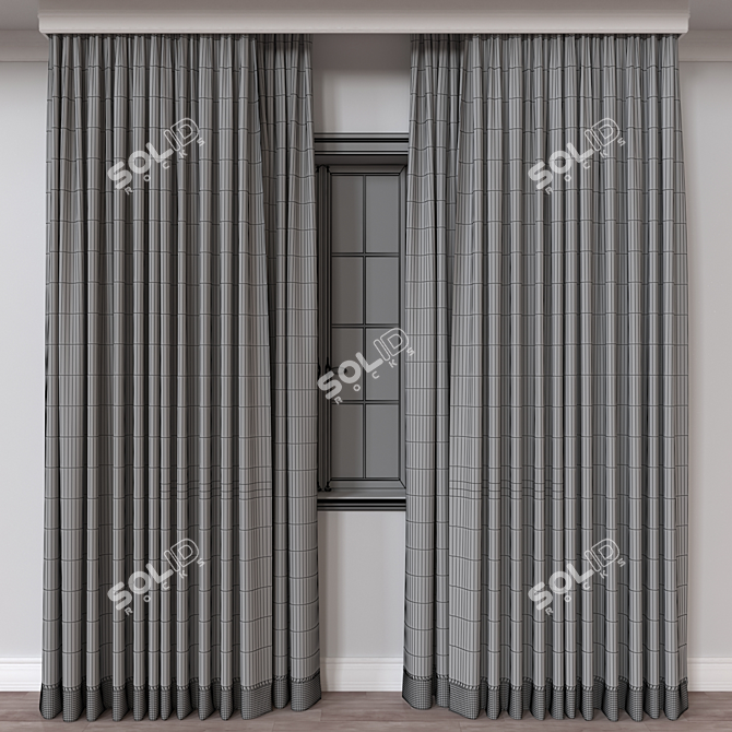 Dual-Render Curtain in FBX 3D model image 4